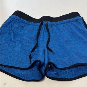 Tek Gear Small DryTek Blue Black Elastic Waist Pull On Athletic Shorts